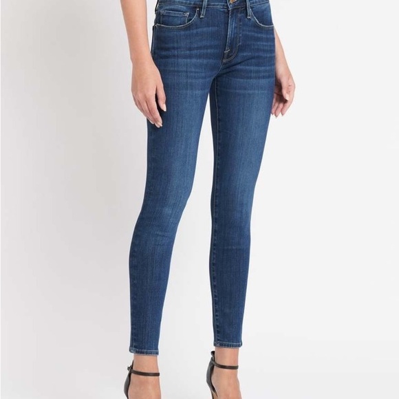 FRAME Ali High Rise Cigarette Denim Jeans - Picture 1 of 14